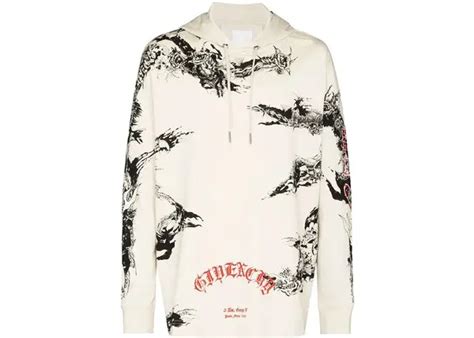 givenchy gothic oversized hoodie|givenchy destroyed hoodie.